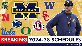 BREAKING Michigan Football Schedule For 202428 Released  Plus NEW Jim Harbaugh Contract Rumors [upl. by Aba62]