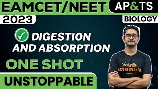 Digestion and Absorption in One Shot  Biology  Telangana and AP  NEET 2023  EAMCET 2023 [upl. by Nnylakcaj]