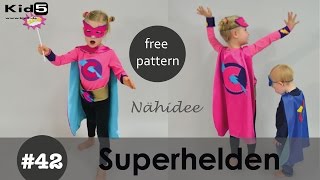 Freebook Superhelden Cape selber nähen  DIYNähIdee‬ [upl. by Enihpets]