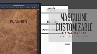 Planning for Men  Digital Planner for Men Masculine Planner Design [upl. by Enos]