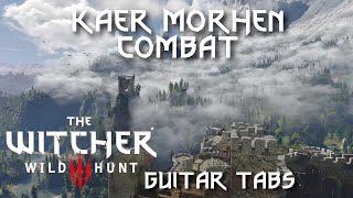 The Witcher 3 Kaer Morhen Combat coverguitar tabs [upl. by Nade738]