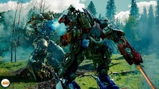 Optimus Prime vs Decepticons WITH HEALTHBARS  Forest Battle  HD  Transformers RotF [upl. by Sluiter772]