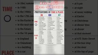 Preposition of place and time🔥🔥preposition english duolingo englishgrammar topprepositionnotes [upl. by Rothstein]