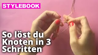 Kette verknotet So kannst du sie entwirren  LifeHack  STYLEBOOK [upl. by Flita]