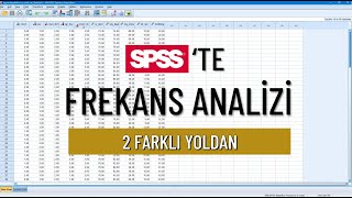 SPSSte Frekans Analizi Nasıl Yapılır  İki Farklı Yoldan Pratik Uygulamalar İle [upl. by Fridell121]