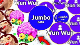 Playing Agario with Wun Wun  Jumbo amp Wun Wun Teaming in Agario [upl. by Narok]