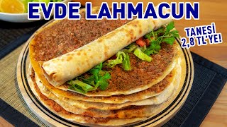 Evde Çıtır Lahmacun Tarifi  Tavada Fırınsız Lahmacun Nasıl Yapılır [upl. by Osber357]