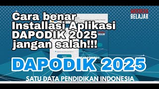 INSTALL DAPODIK 2025 SECARA BENAR [upl. by Ceporah]