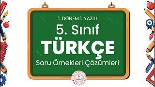 5 Sınıf Türkçe 1 Dönem 1 Yazılı Soru Örnekleri Çözümleri [upl. by Avron]