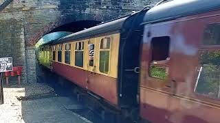 Severn Valley Railway Diesel train leaving Arley Station Sunday 262024 [upl. by Otrebide]