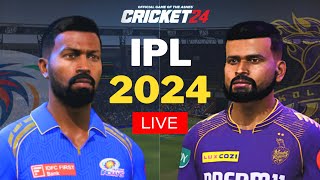 IPL 2024  KKR VS MI  Match  Cricket 24 Live  Shree Gamerz [upl. by Harley]