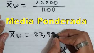 Cómo calcular la MEDIA PONDERADA Ejercicio Resuelto [upl. by Susann]