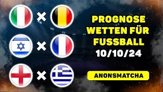 England  Griechenland Italien  Belgien Sportwetten Fussball Tipps Vorhersage amp Wetten zum [upl. by Ahtekal264]