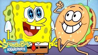 Every Krabby Patty in NEW SpongeBob Episodes 🍔  60 Minute Compilation  SpongeBob [upl. by Aeikan7]