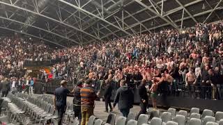 Arek Wrzosek thanks Legio Warschau hooligans for support during Glory vs Badr Hari fight [upl. by Eenitsed]