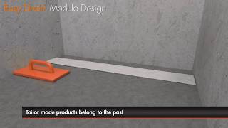 Linear Shower Drain Installation – Easy Drain Modulo Design English [upl. by Adrahs]