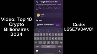 TapSwap  Code “Top 10 Crypto Billionaires 2024” [upl. by Stormie950]