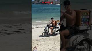 Filip salac Moto2 rider around selling ice cream at Mandalika beach filipsalac moto2 icecream [upl. by Endys774]