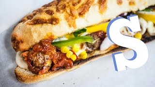 Meatball Marinara Sub Recipe  SORTED [upl. by Ahsiatal]