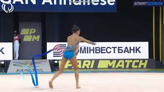 Annaliese DRAGAN ROU Ribbon AA  European Championships Kyiv 2020 [upl. by Demetris]