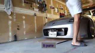 Cammed 350z DE New Exhaust Cold Start [upl. by Olnay]