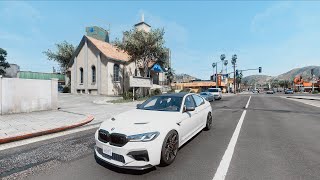 2022 BMW M5 Competition SPORT in CineREALISM 20 GTA5 Graphic Mod [upl. by Enedan]