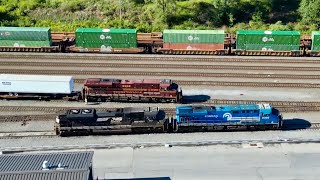 Drone Railfanning NS Heritage Units PRR CR amp VGN [upl. by Eevets87]