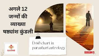 D60 chart in parashari astrologyअगले 12 जन्मों की व्याख्याastrology horoscope jyotish [upl. by Saticilef]