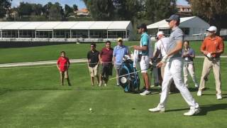 Jordan Spieth practice round footage at Riviera CC 2017  slow motion swings [upl. by Attela635]