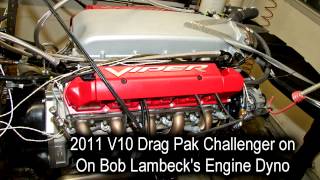 V10 Drag Pak Challenger Engine Lambeck Dyno [upl. by Aisatnaf]