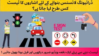 How to pass sign test for driving Licence  ڈرائیونگ لائسنس کے لئے اشاروں کا ٹیسٹ کیسے پاس کریں [upl. by Sudaorb]