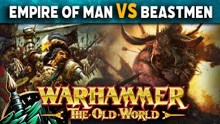 Empire of Man vs Beastmen Brayherds Warhammer The Old World Battle Report [upl. by Yengac]