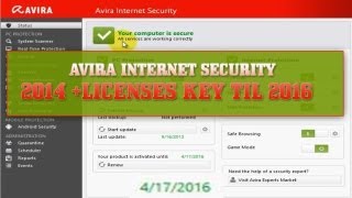 Avira Internet Security 2014 Full Version Key Til 2016  FREE DOWNLOAD [upl. by Cilka]