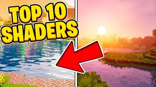 Top 10 Shaders for Minecraft Bedrock 120 Android IOS Xbox One Ps4 MCPE [upl. by Alemap792]