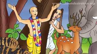 Chaitanya Mahaprabhu Illustrated Story  Jharikhand Animals Maddened by Krishna Prema [upl. by Arline]