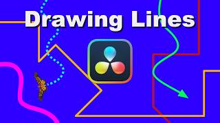 How to Draw and Animate Straight Angled Curved and Freehand Lines DaVinci Resolve Tutorial [upl. by Sergu]