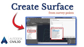 How to create a surface from survey points in AutoCAD Civil 3D [upl. by Shaughn]