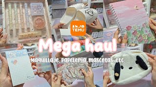 Mega Haul Aesthetic de TEMU  Papelería maquillaje hogar mascotas etc ✨️ [upl. by Kermit]