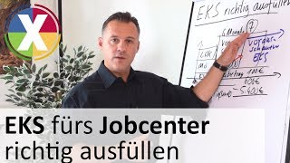 EKS fürs Jobcenter richtig ausfüllen Einkommensnachweis für Selbständige im ALG II  Bezug [upl. by Aihsia]