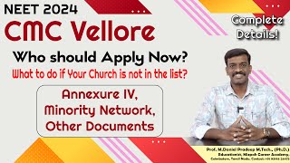 Who should apply for CMC Vellore  How to Apply for Minority Network Seats in CMC Vellore Documents [upl. by Arleta217]