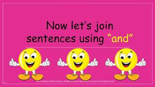 Grade 1 English Joining Words and sentences using and [upl. by Lime]