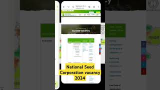 National Seed Corporation vacancy 2024 regarding new update [upl. by Secunda798]