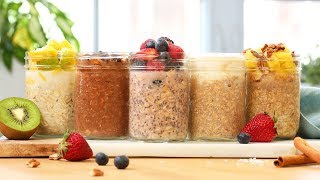 5 NEW Overnight Oatmeal Recipes [upl. by Ariec]