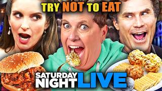 Try Not To Eat  SNL Schweddy Balls Lunch Lady Land Taco Town  People vs Food [upl. by Eerised]