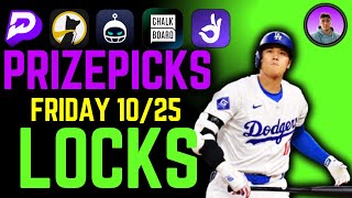 PRIZEPICKS MLB FRIDAY 102524  FREE PICKS WORLD SERIES 🔥 BEST PLAYER PROPS and BETS [upl. by Alek]