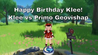 Happy Birthday Klee Klee vs Primo Geovishap  Genshin Impact [upl. by Gladi580]