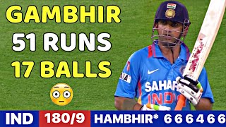 India vs New Zealand 2007 13th Match ICC T20 GAMBHIR Half Century Most Shocking Batting EVER😱🔥 [upl. by Eliga]