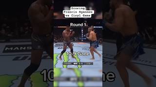 Scoring Francis Ngannou vs Ciryl Gane in 1min shorts ufc francisngannou anthonyjoshua cirylgane [upl. by Ahsiral]