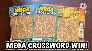 MEGA CROSSWORD WIN CA Scratchers [upl. by Ttirrem672]