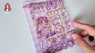 DIY Bookmark with cute sticker decorate book tag with kawaii sticker asmr diy sticker [upl. by Silberman]